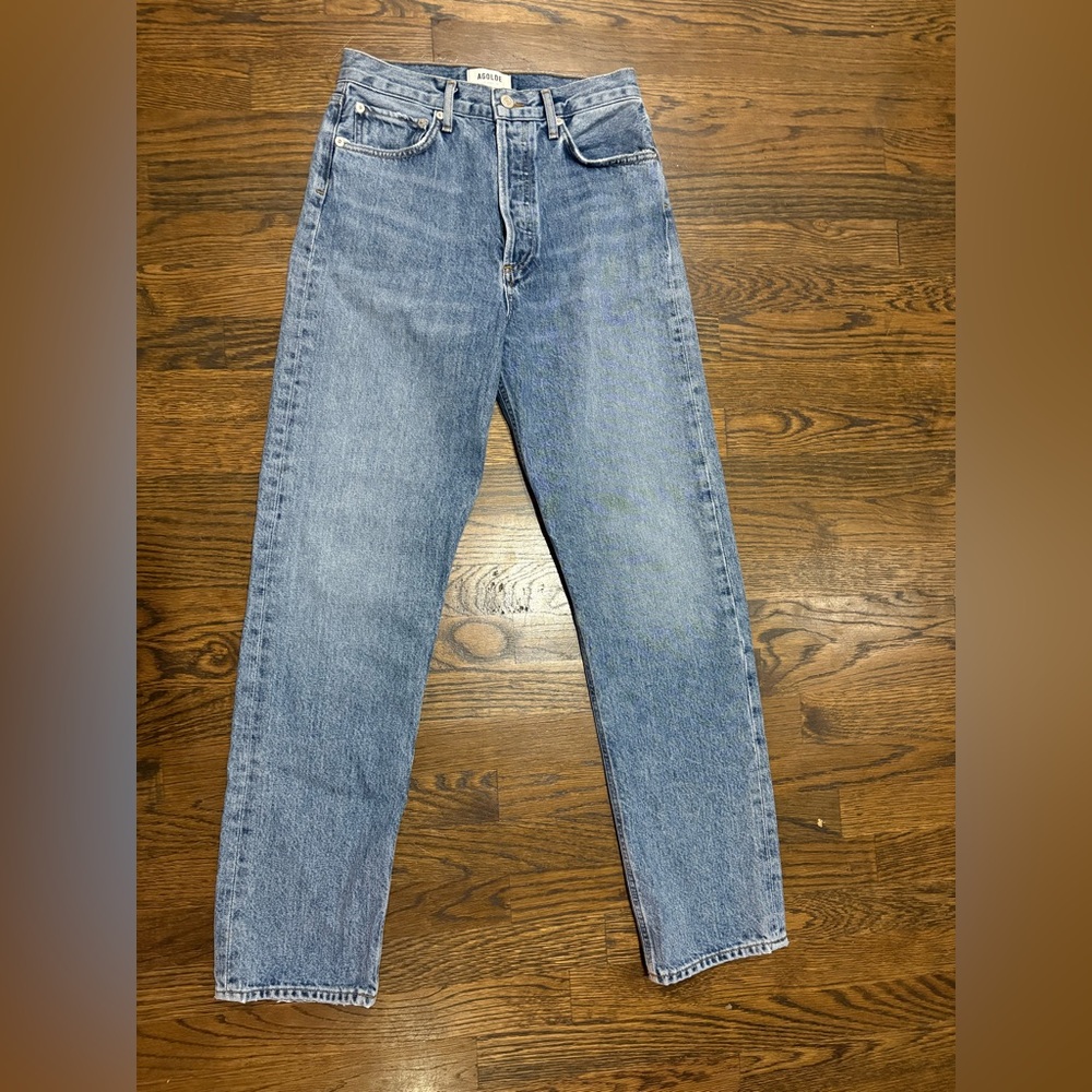 Agolde Light Blue Straight Jeans